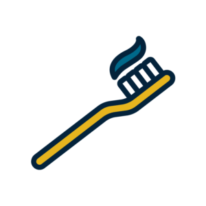 Toothbrush with Toothpaste Icon
