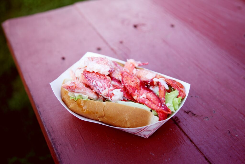 A New England lobster roll, generally friendly to dental work