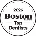 2026 Boston Magazine Top Dentists award badge