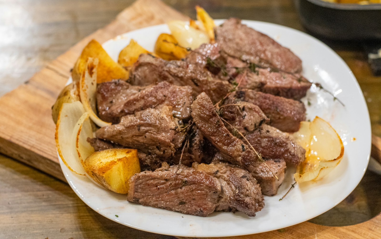 Grilled steak dinner that can be hard to chew with failing dental work