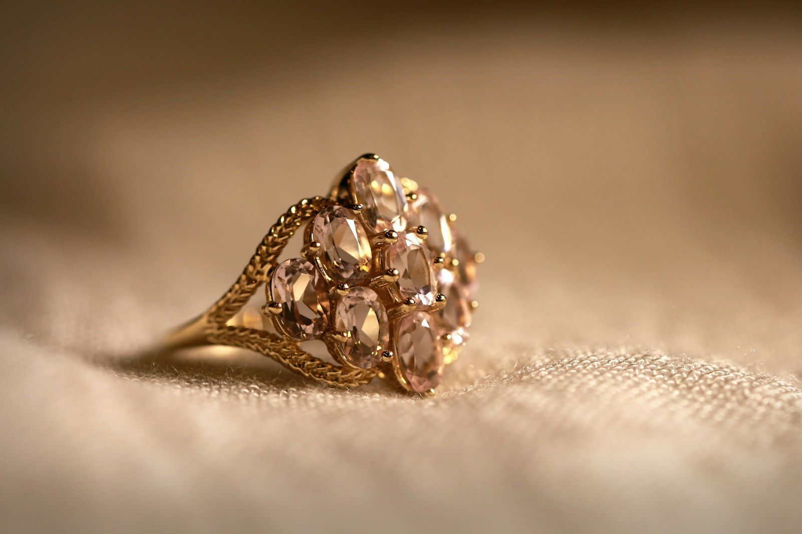 Close-up of a decorative gemstone similar to a temporary tooth gem