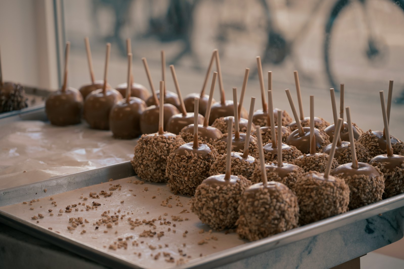 A caramel apple, one of fall's stickiest treats for teeth